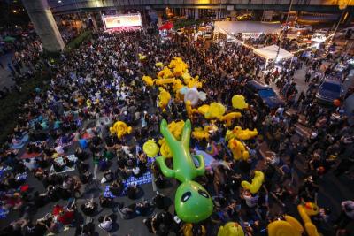 บรรยากาศการชุมนุมของกลุ่มคณะราษฎร 2-12-2020