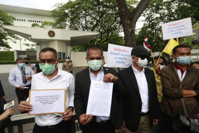 Rally outside embassy tells US to ‘stop interfering’