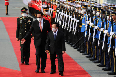 พิธีต้อนรับนายพันคำ วิพาวัน