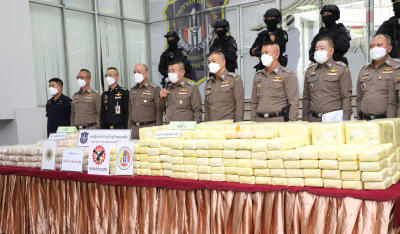 ผบ.ตร.แถลงข่าวจับกุมยาบ้า 10 ล้านเม็ด