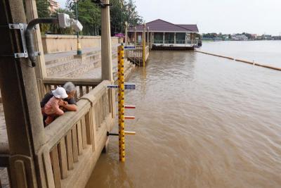 CCTV ของเทศบาลเมืองปทุมธานี ติดตามสถานการณ์น้ำในแม่น้ำเจ้าพระยา